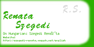 renata szegedi business card